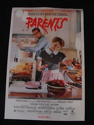 PARENTS Movie Poster RANDY QUAID MARY BETH HURT Original Video Store Promo 1988 • $24.99