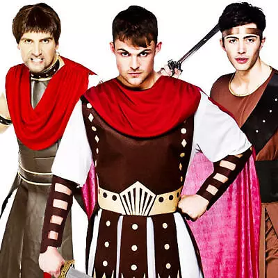 £22.99 • Buy Roman Warrior Mens Fancy Dress Ancient Rome Greek Grecian Spartan Adults Costume