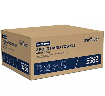 Z Fold Paper Hand Towel White Interfold Papwer Towel Soft 2ply  • £12.99