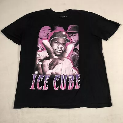 Ice Cube Shirt Adult Large Black Y2K Gangster Retro Movie TV 90s 00s Mens U5 • $6.22