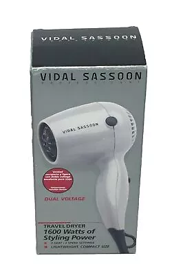 Vidal Sassoon Vintage Model VS513 Dual Voltage Travel Hair Dryer - Gray • $14.99