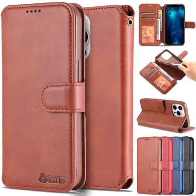 Premium Leather Wallet Case Flip Cover Card Slots Stand Kickstand For IPhone • $7.99