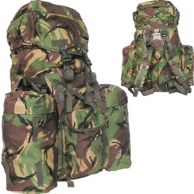 $154.41 • Buy British Army Style Bergen 120 Litre Rucksack Plce Side Pouch Bag Dpm Camouflage