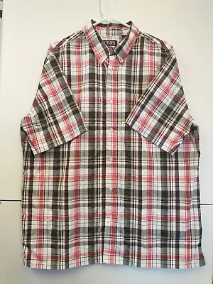 Chaps Ralph Lauren Men’s Button Down Short Sleeve Shirt Plaid XL • $12