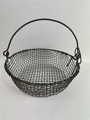 Antique Metal Wire Basket W/ Handle  8  • $85