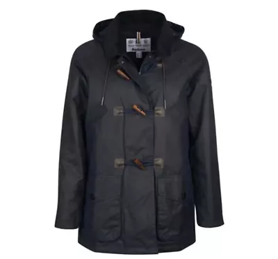 Barbour Merlín Wax Jacket Navy UK Size 12 Coastal Collection BNWT • £39