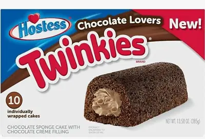 NEW Chocolate Lovers Twinkies Hostess 1 Box (10 Count) Snack Cakes • $14.87
