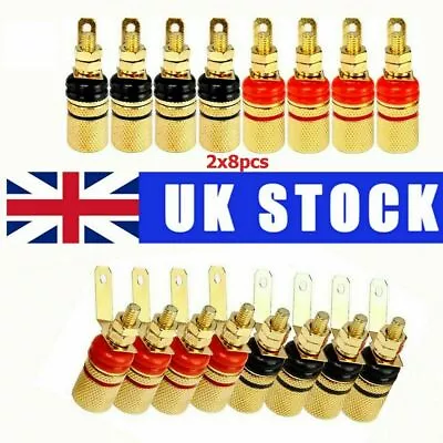 £9.59 • Buy 16Pcs Speaker Terminal Binding Post For 4mm Banana Plug Socket Connector