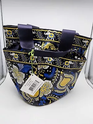 Vera Bradley Ellie Blue Shower Caddy Organizer Tote Bath Dorm Mesh Bottom Navy • $23.99