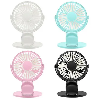 $21.88 • Buy 3 Speeds USB Rechargeable Mini Cooling Fan Clip On Desk Baby Stroller Portable