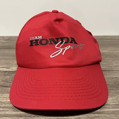 Vintage Team Honda Sports F1 Formula 1 Red Baseball Cap Hat One Size Fits All  • £19.95