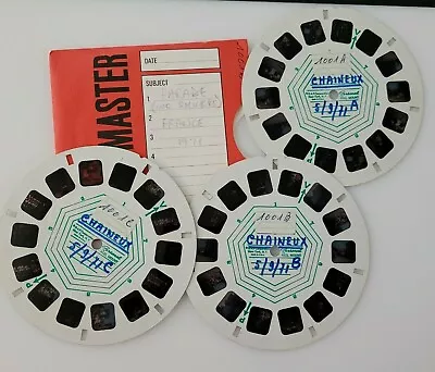 Personal Reel Mounts View-master 3 Reels Parade France Chaineux Smurfs 1971 • $24.99