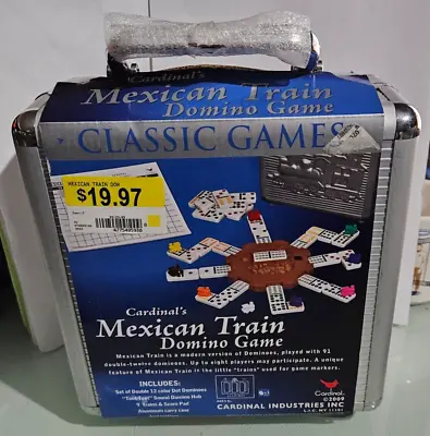 2009 Cardinal  MEXICAN TRAIN DOMINO GAME With Toot Hub   NEW Case Edge Scuffing • $47.36