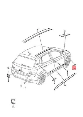 Genuine VW Polo Derby Vento-IND Vento Classic-IND AW1 Badge Left 2G0853689JZQ • $41.46