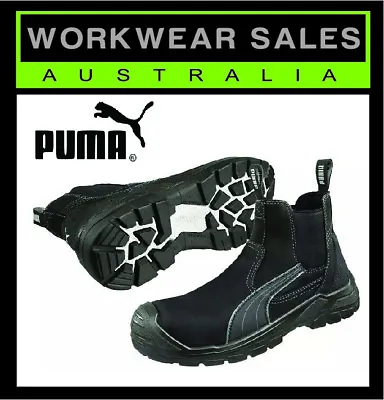 $148.99 • Buy Puma 630347 Safety Tanami Slip On Black Work Boots WorkBoots Shoes Mens 630347