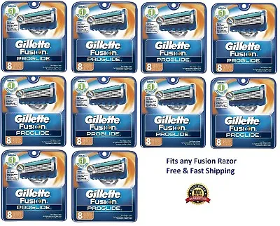 Gillette Fusion Proglide 5 Manual Men Razor Blades Refill Bulk 1 4 8 16 32 64 80 • $16.99