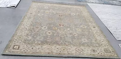 BLUE / IVORY 7'-6  X 9'-6  Hole In Rug Reduced Price 1172742619 AT314A-8 • $232