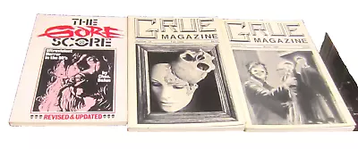 GORE SCORE ULTRAVIOLENT 80s Charles Balun (1987) + GRUE MAGAZINE #10 #11 (1990) • $49.99