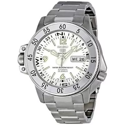 SEIKO 5 Sports SKZ207K1 Steel Land Shark Atlas Gadget Watch Automatic Compass • $359