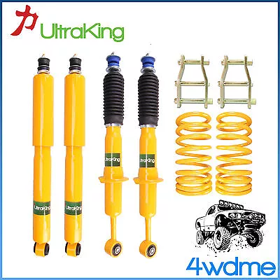 For Nissan Navara D40 Front & Rear Shocks + KING Coil Springs + Shackles 2  Lift • $616