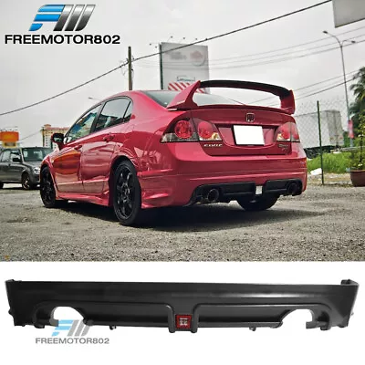 Fits 06-11 Honda Civic 4DR Mugen RR Rear Bumper Diffuser Red 3rd Brake Light • $229.99