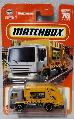 Matchbox Garbage King Orange Silver Cab 70th Anniversary #61/100 Yellow Line HTF • $6.50