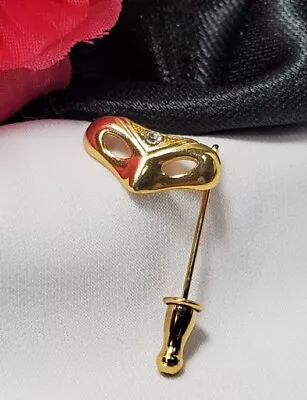 £17.41 • Buy Vintage Gold Monet Mask Masquerade Ball Stick Pin