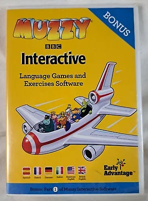 BBC MUZZY Interactive Language Games Nd Exercises Software Bonus CD-ROM OOP NEW • $14.95