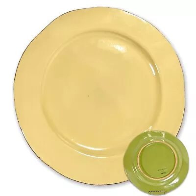 Vietri Italy CUCINA FRESCA Saffron And Sage Rustic Oversized Dinner Plate 12  • $66.48