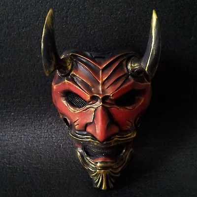 Mask Uncle Oni Japanese Assassin Demon Samurai Kabuki Onimaru Ronin Ninja Gift • $119