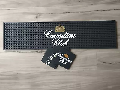 Canadian Club PVC Rubber Bar Mat And Coaster Set Runner Bar Mat Pickup Available • $45