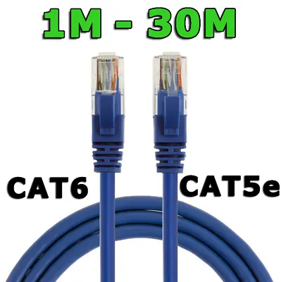 $3.95 • Buy Long Ethernet Network LAN Cable Data Patch Lead CAT6 1000Mbps 1m 2m 3m 5m 10m