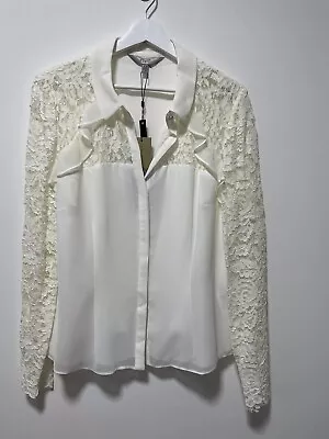 Coast Cream Syrina Lace Blouse Size 16 BNWT • £24