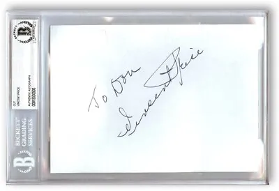 Vincent Price Signed Autographed Index Card Hollywood Legend BAS 0503 • $299.99