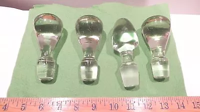 Antique Crystal Glass Bottle Stoppers 4 PIECE 7/8  At Base GIZMOCOLLECTABLES • $12.95