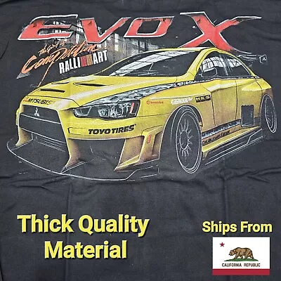 Mitsubishi Lancer Evolution X 10 Tshirt Tee T Shirt Ralliart Rally JDM Thick EVO • $25.99