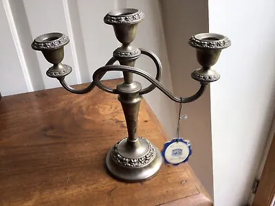 Three Branch Candelabra   Silver Plated Ianthe • £15