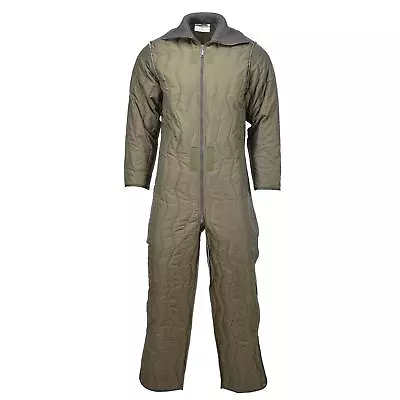 Original German Military Coverall Quilted Liner Winter Jumpsuit Lining Olive NEW • $44.75