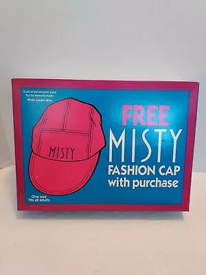 Vintage 1992 Misty Cigarettes Neon Pink Nylon Fashion Cap NIB Snapback • $15.99