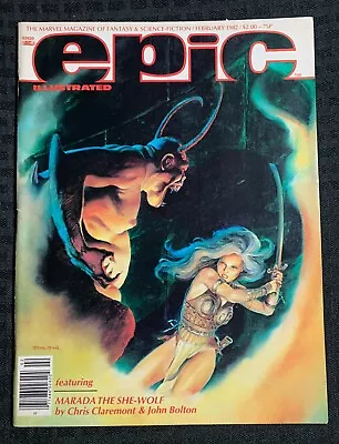 1982 Feb EPIC ILLUSTRATED Magazine #10 FVF 7.0 Claremont & Bolton • $20.25