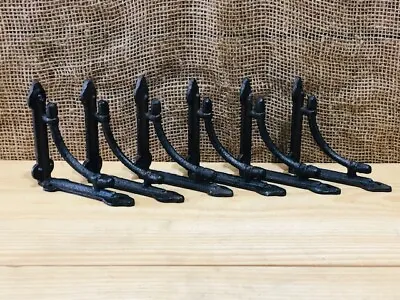 6 Shelf Brackets Corbels Wall Cast Iron SMALL Rustic Farmhouse 4 3/8  X 4 3/8  • $21.99