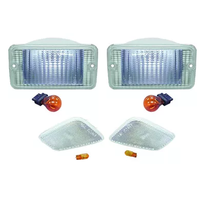Jeep Wrangler Tj New Front Indicators & Marker Lamps Clear Lens Full Set L&r • $165