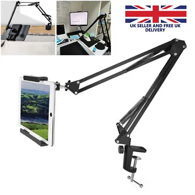 360° Flexible Lazy Bed Desk Phone Holder Long Arm Tablet Stand Mount Universal • £8.75