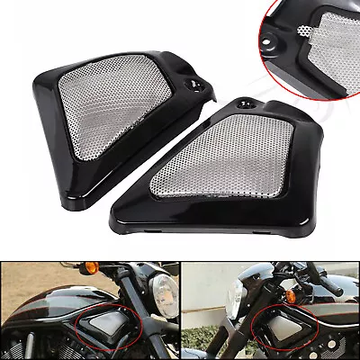 $35.98 • Buy Pair Black Airbox Neck Side Air Intake Cover Kit For Harley V-Rod Muscle VRSCF