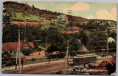 1908 Manitou CO Colorado Streetcar Train @ Soda Springs Vintage RR Postcard D4 • $7.19