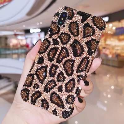 Customized Sexy Leopard Bling Crystals Phone Case For Various Phone Phone Cover • $19.79