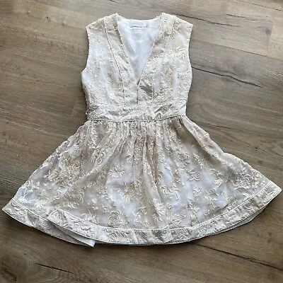 Zimmerman Size 1 Cream Lace Short Dress • $75