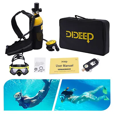 1L Mini Scuba Diving Equipment Kit Underwater Breath Oxygen Tank 15-20 Minutes  • $245.32