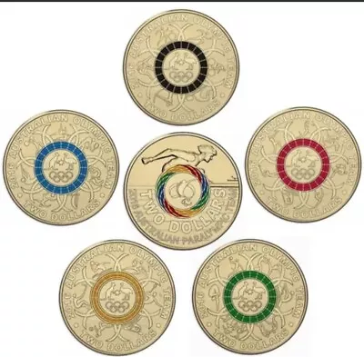 $35.99 • Buy 🔥 Australian $2 Two Dollar Coin Set Collection 2016 Olympic Rio Colour 6x CIRC 