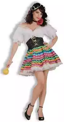 Hot Tamale Mexican Woman Senorita Serape Fancy Dress Up Halloween Adult Costume • $55.95